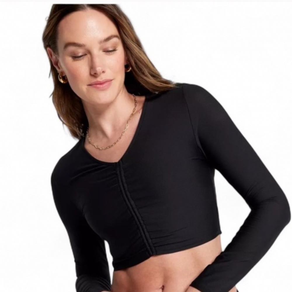 Calia By Carrie Underwood Swim Rash Guard Ruched Top Size XXL NWT
